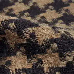 tissu pied de coq bicolore