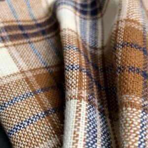 tissu carreaux camel