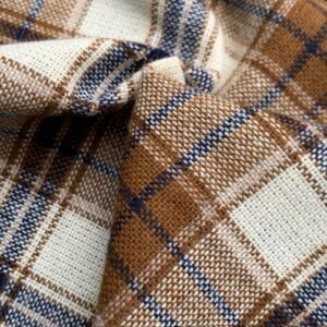 tissu carreaux camel
