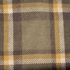 tissu carreaux marron blanc moutarde