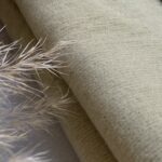 tissu à rayures olive clair