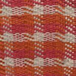 carreux texturé fushia, orange beige