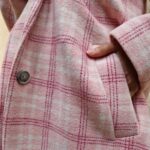 tissu carreaux rose fushia blanc
