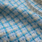 tissu tweed bleu mer