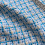 tissu carreaux vert et noir texturé