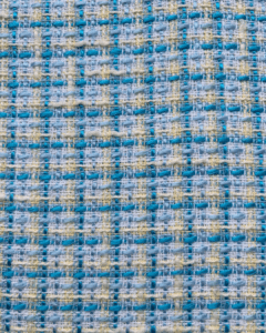 tissu tweed bleu mer