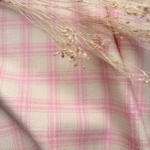 tissu carreaux vanille fraise