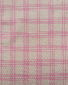 tissu carreaux vanille fraise