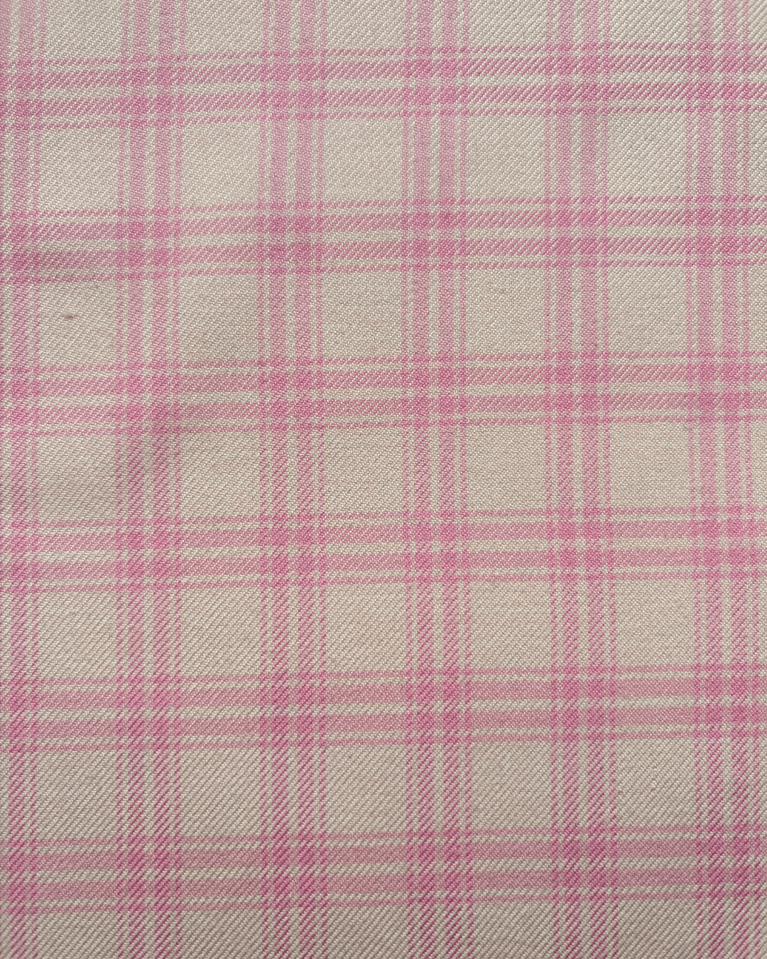 tissu carreaux vanille fraise