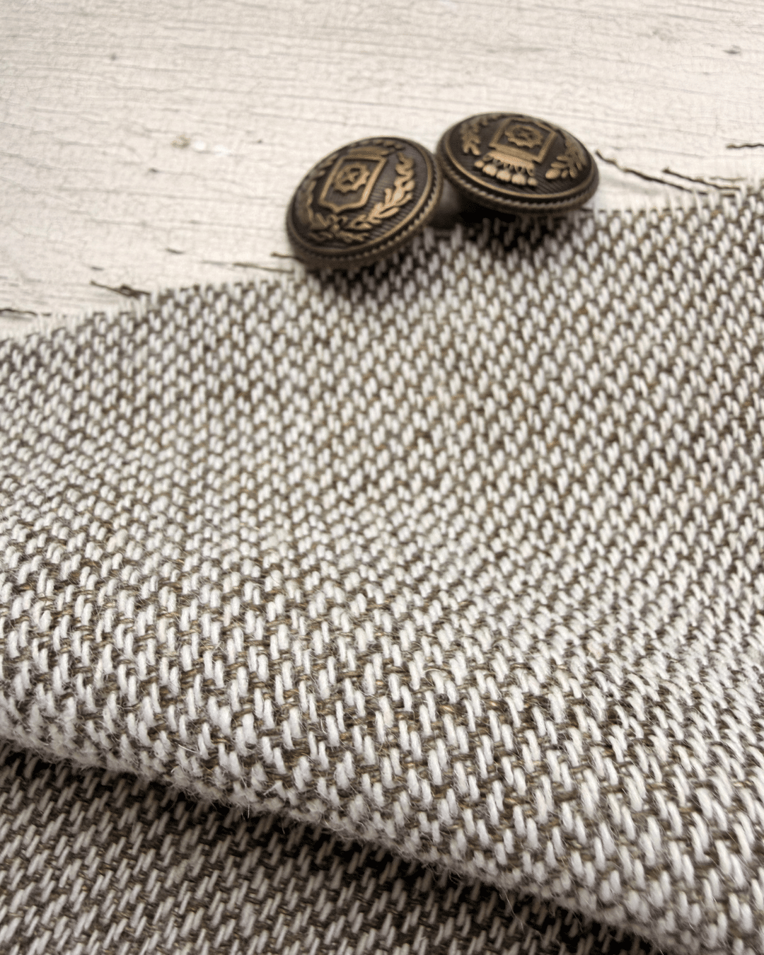 tissu faux-uni lin coton