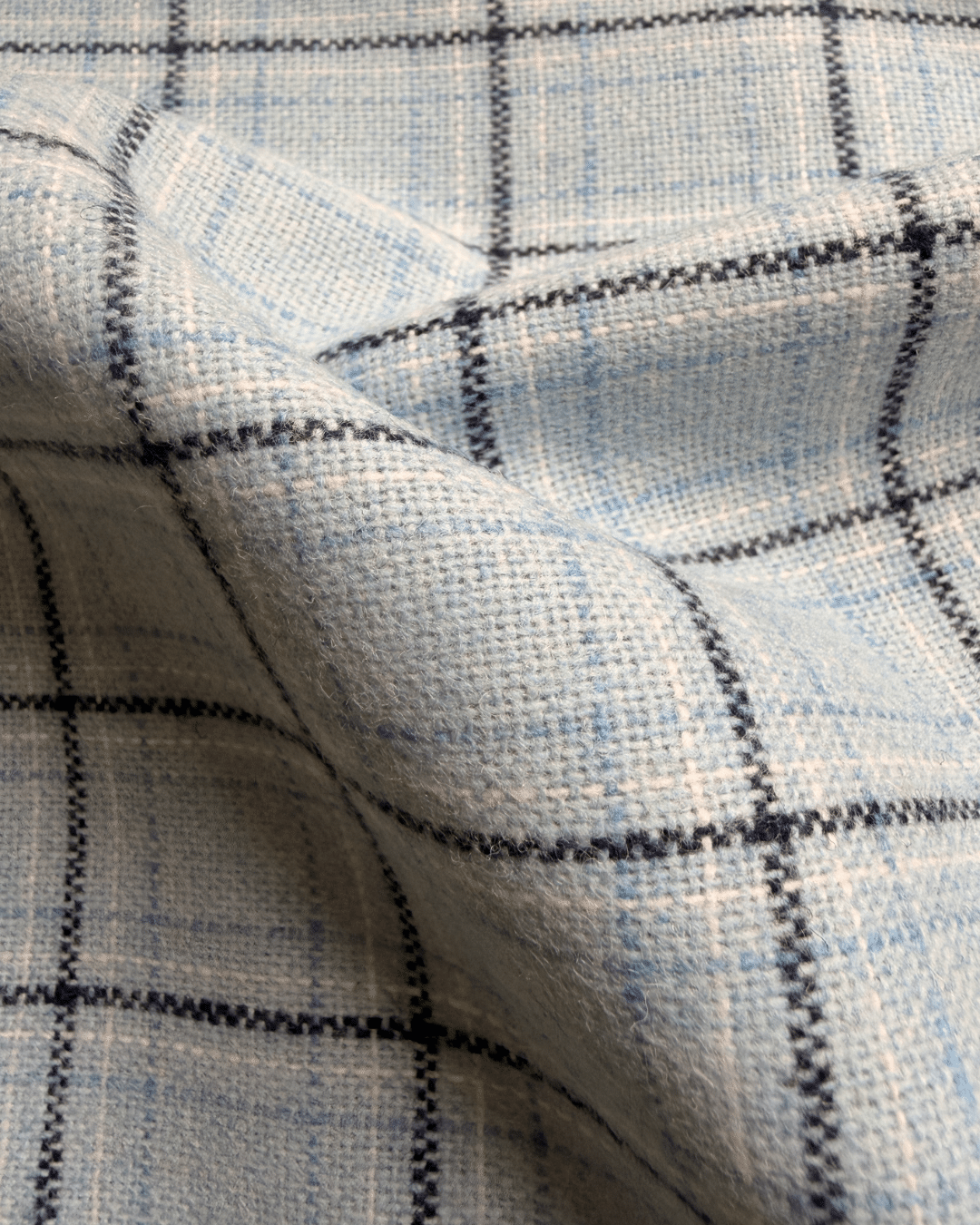 tissu carreaux bleu baby blue