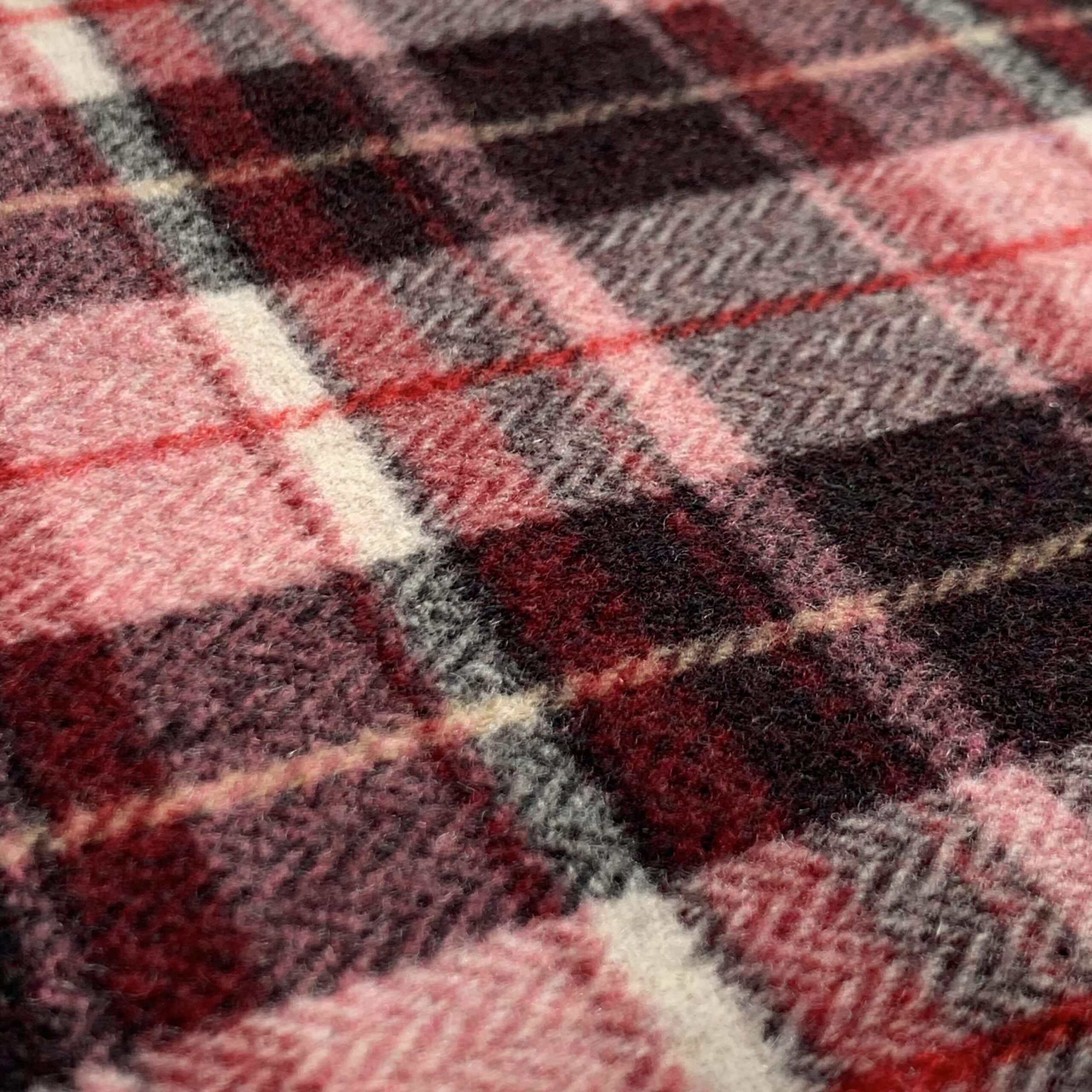 tissu carreaux rose et rouge 989 a 3004