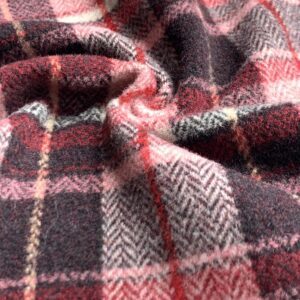 tissu carreaux rose et rouge 989 a 3004