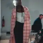 tissu carreaux rose chamallow