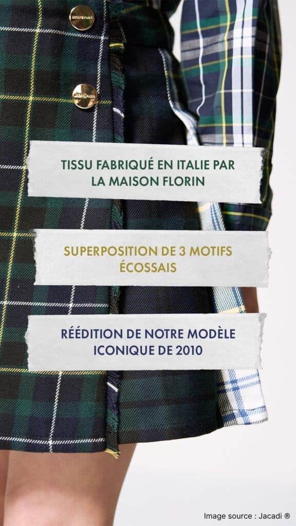 tartan tissu cree sur mesure par maison florin pour jacadi