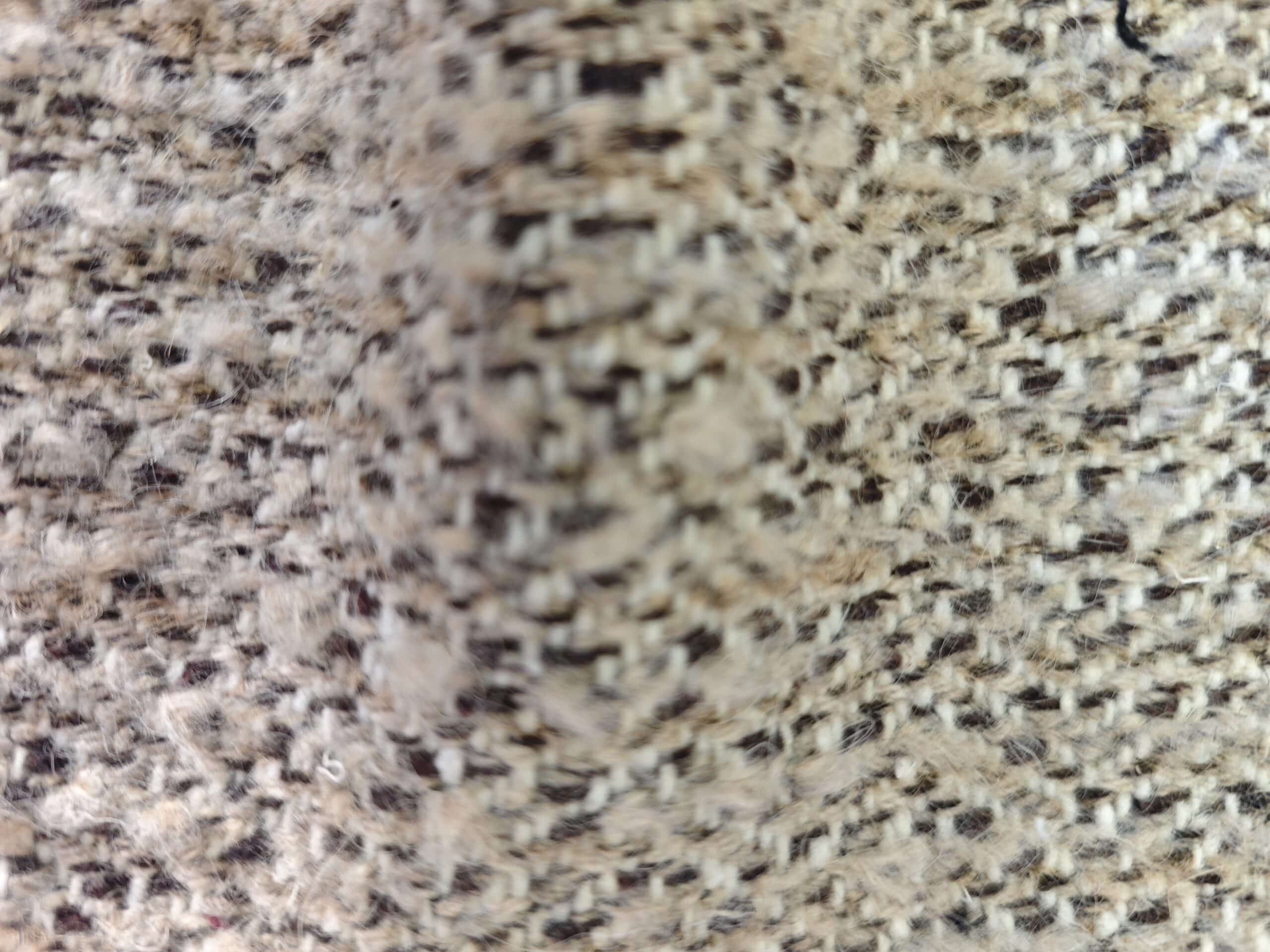 tissu style tweed bouclette café crème