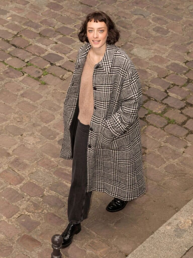 manteau atelier brunette collaboration maison florin conception tissu lainage surmesure