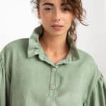 suédine vert sauge fluide