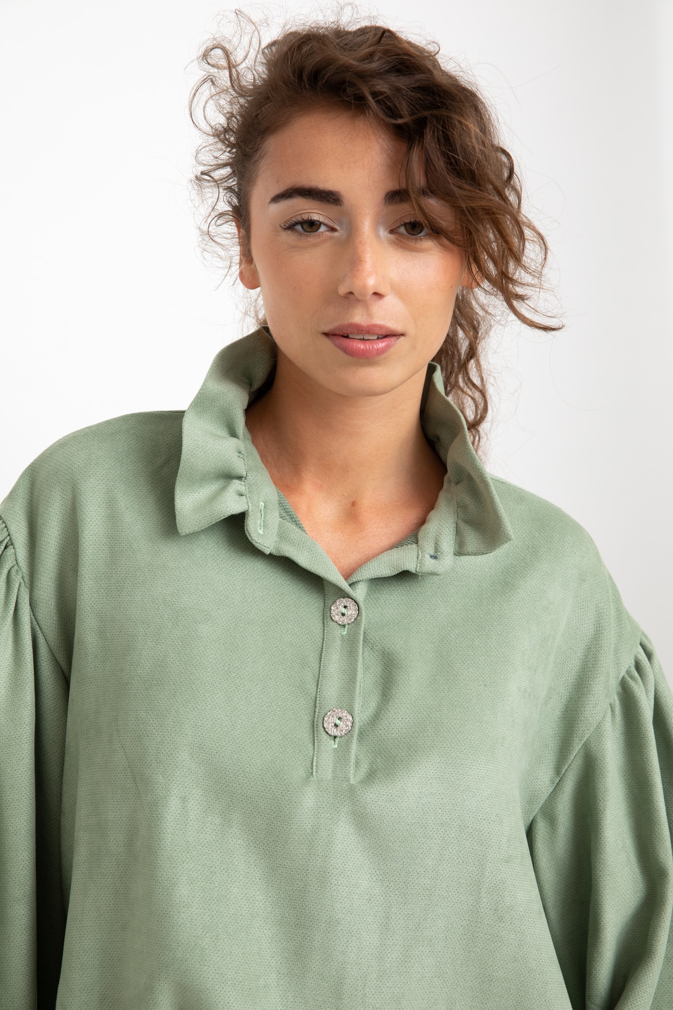 suédine vert sauge fluide