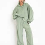 suédine vert sauge fluide