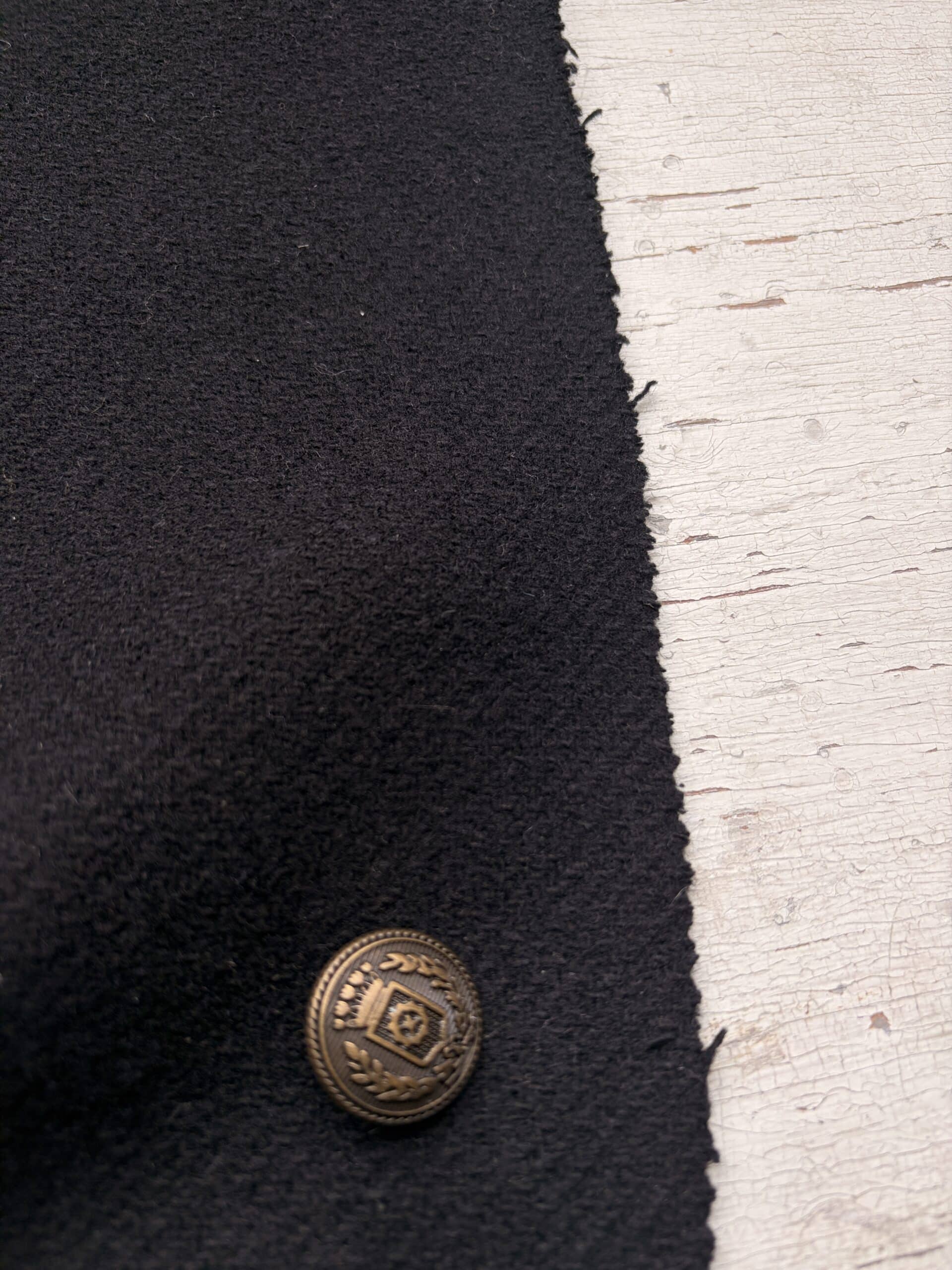 drap de laine armuré noir